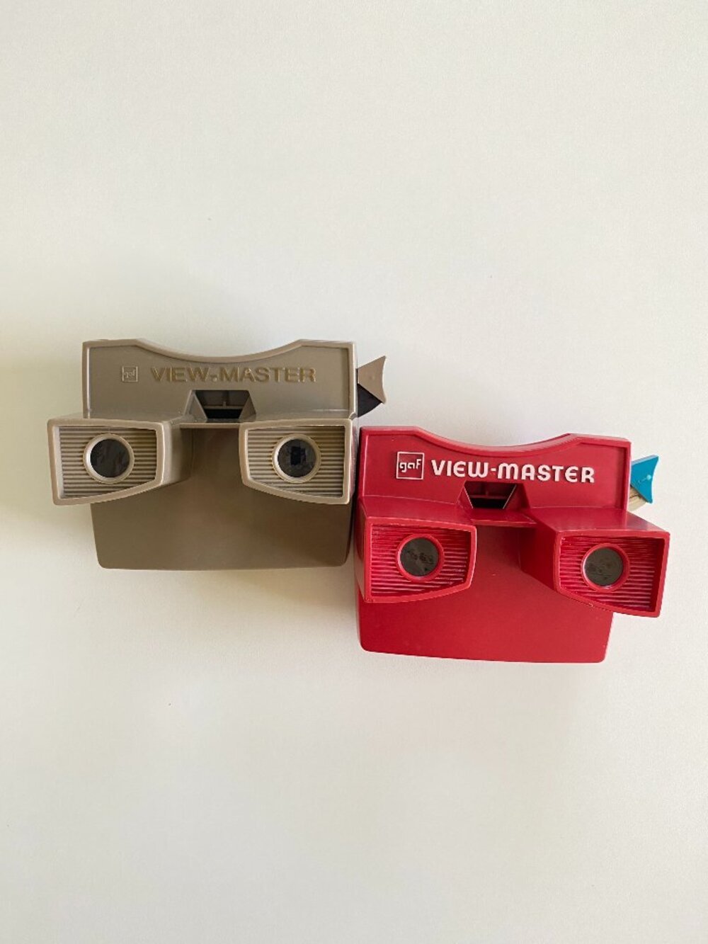 Vintage GAF View-Master Lot of 2 | Retro Red & Beige 3D Viewers​